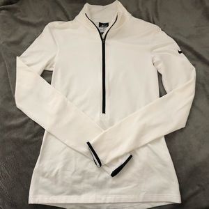White NIKE Dri-fit Longsleeve